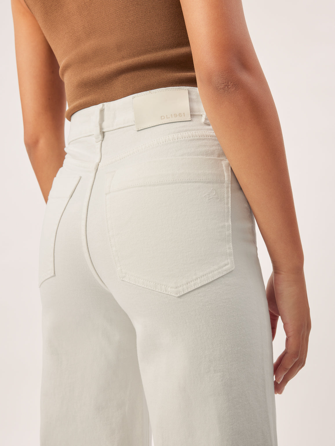 Hepburn Extra Wide Leg High Rise Vintage 33" | White