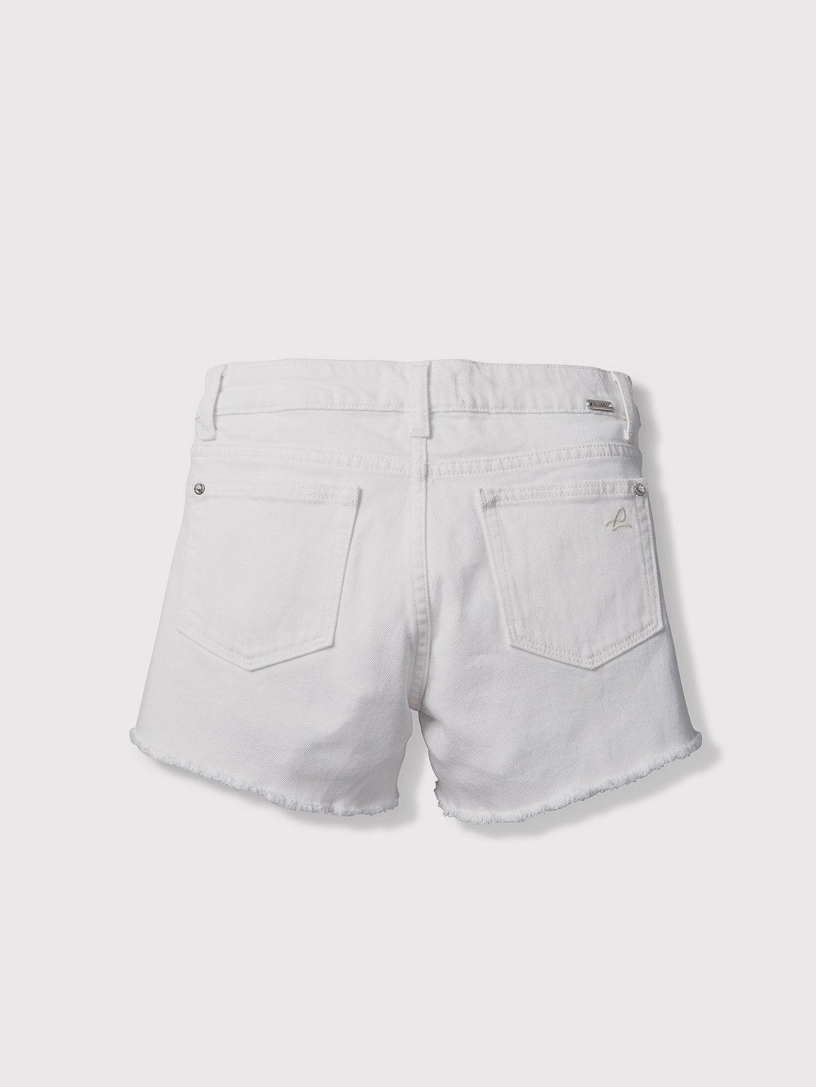 Girls - White Denim Shorts - Lucy/G Short Snowcap - DL1961