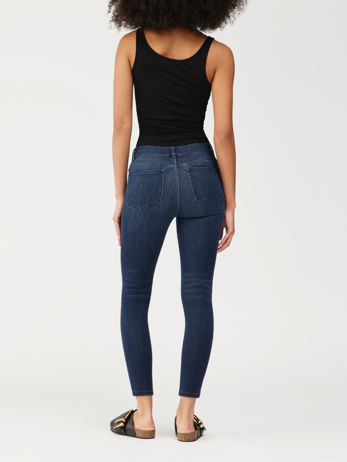Farrow Skinny High Rise Instasculpt Ankle | Dark Indigo