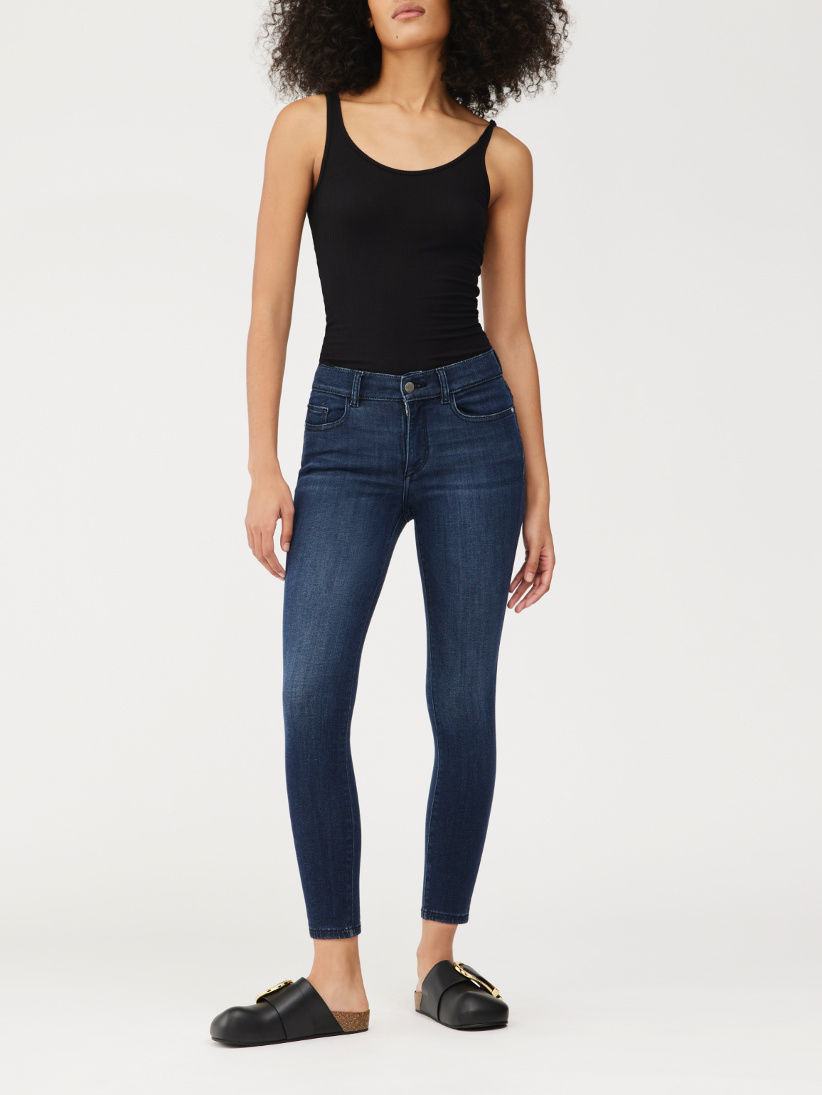 Farrow Skinny High Rise Instasculpt Ankle | Dark Indigo