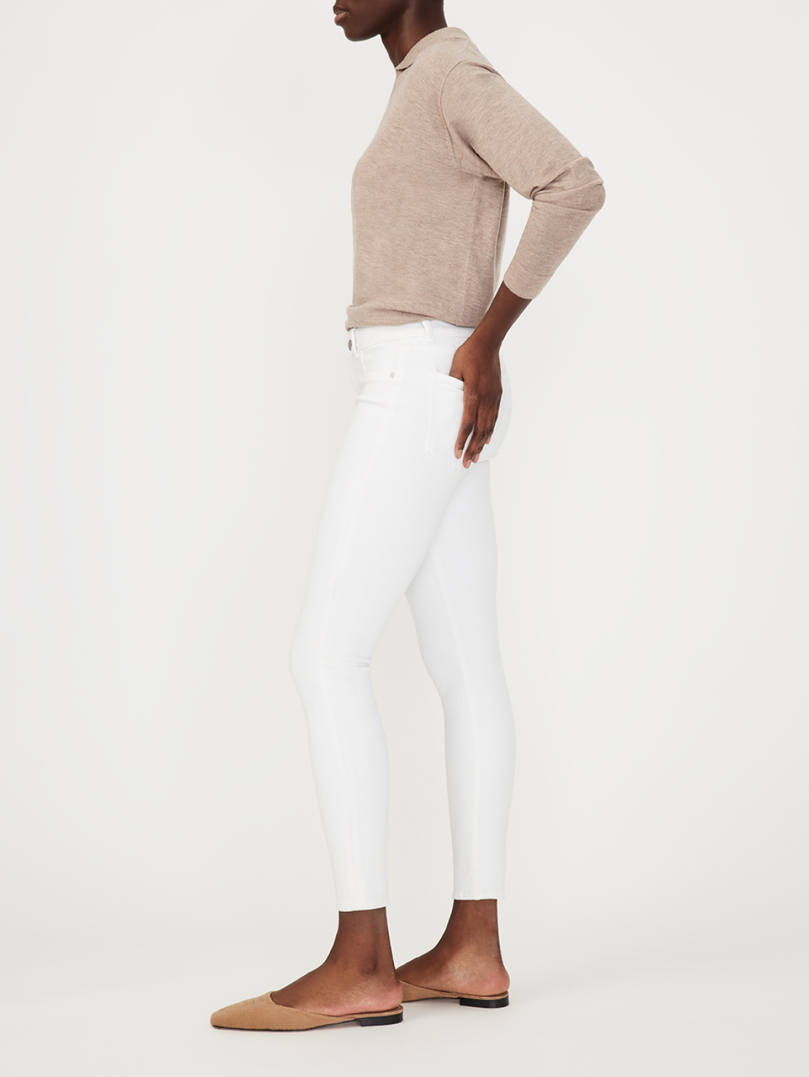 Florence Skinny Mid Rise Instasculpt Ankle Jeans | Milk