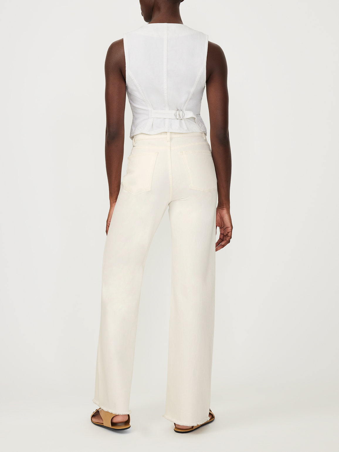 Hepburn Wide Leg High Rise Vintage 31" | Eggshell