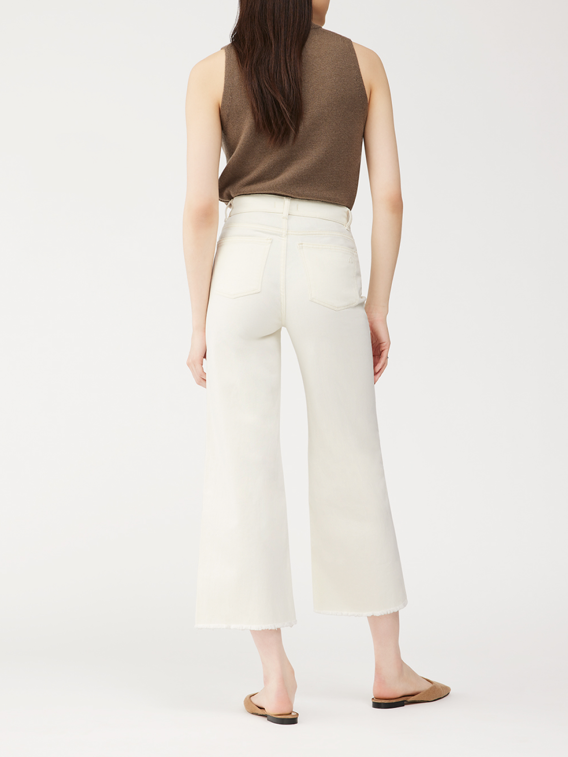 Hepburn Wide Leg High Rise Vintage | Eggshell