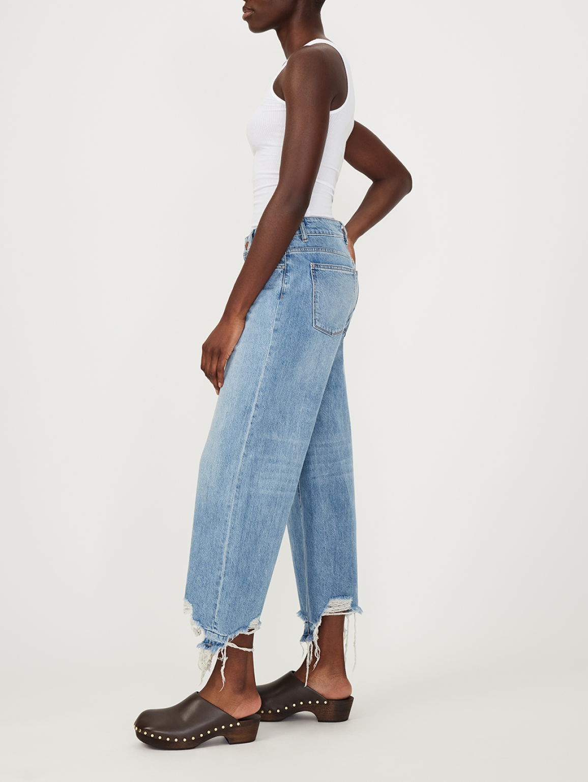 Hepburn Wide Leg High Rise Vintage | Slate