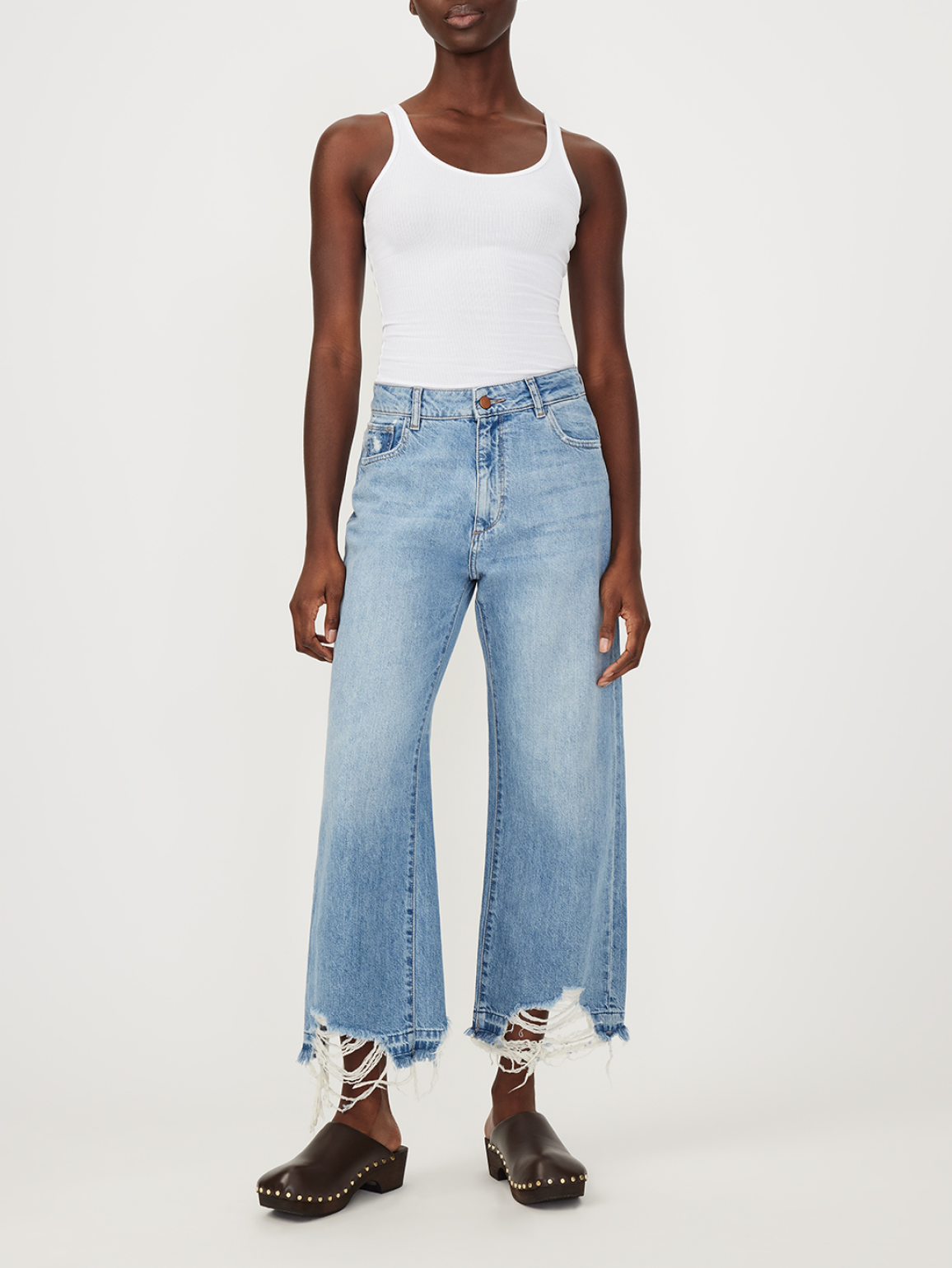 Hepburn Wide Leg High Rise Vintage | Slate