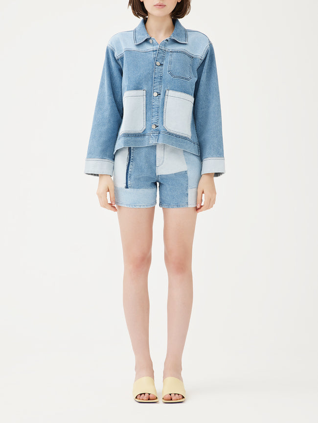 KSENIASCHNAIDER x DL1961 Tilda Shirt Jacket  | Patchwork
