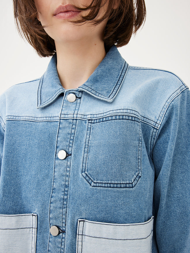 KSENIASCHNAIDER x DL1961 Tilda Shirt Jacket  | Patchwork