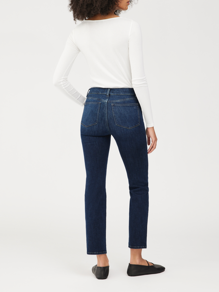 Mara Straight Mid Rise Instasculpt Ankle Jeans | India Ink – DL1961