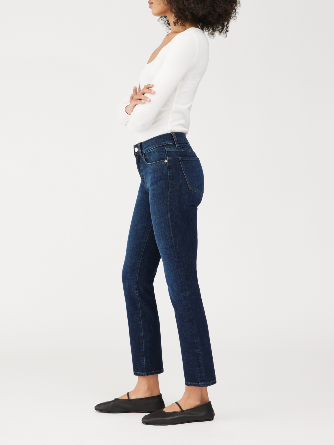 Mara Straight Mid Rise Instasculpt Ankle Jeans