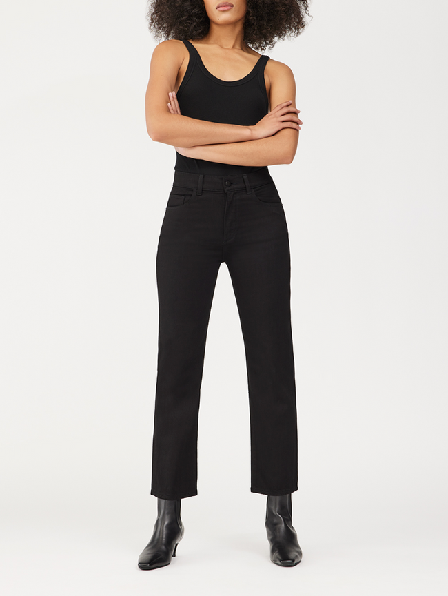 Patti Straight: High Rise Vintage Ankle | Raven