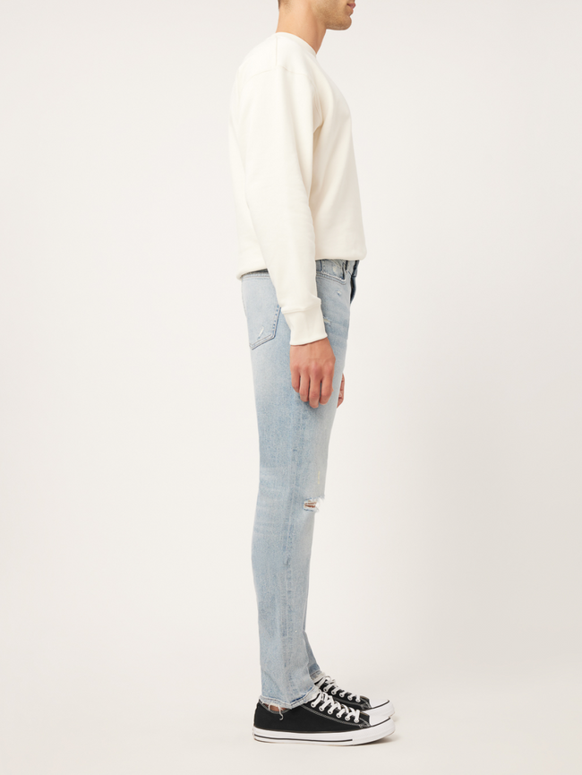 Theo Relaxed Tapered | Light Indigo Distressed