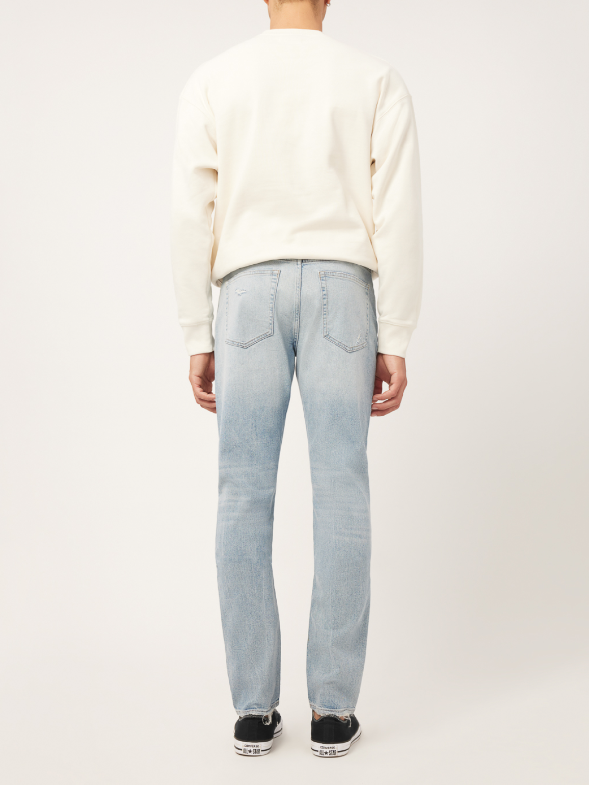 Theo Relaxed Tapered | Light Indigo Distressed