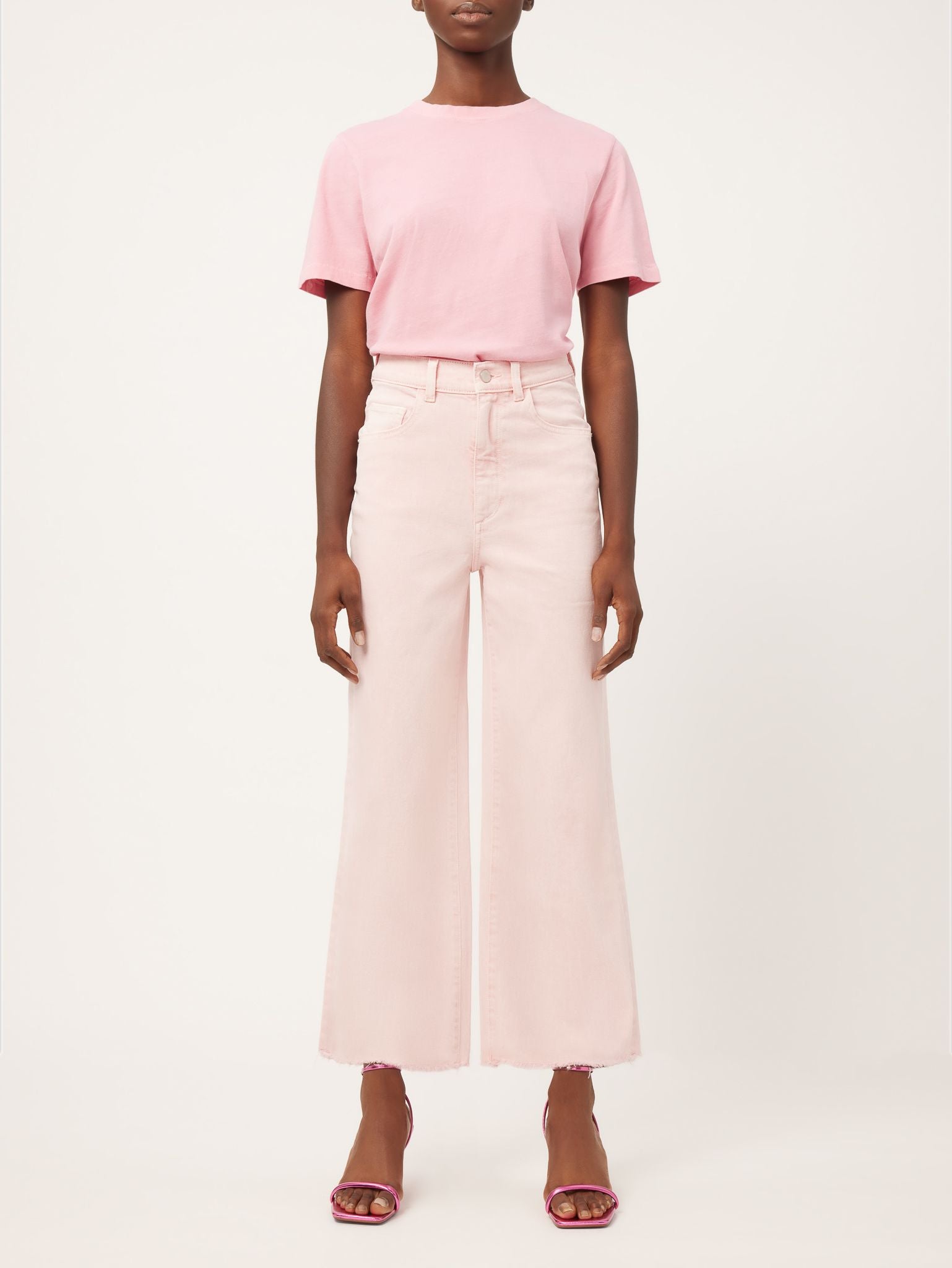 Hepburn Wide Leg High Rise Vintage | Pink Peony